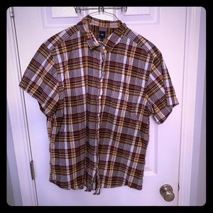 Gap Short-Sleeve Button-Up, Multi-Colored
